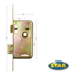 CERRADURA STAR SEG. 30-S puerta porton reja  original