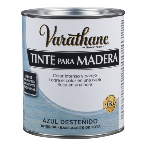 TINTE P/MADERA VARATHANE AZUL DESTEIDO 0.237LTS.